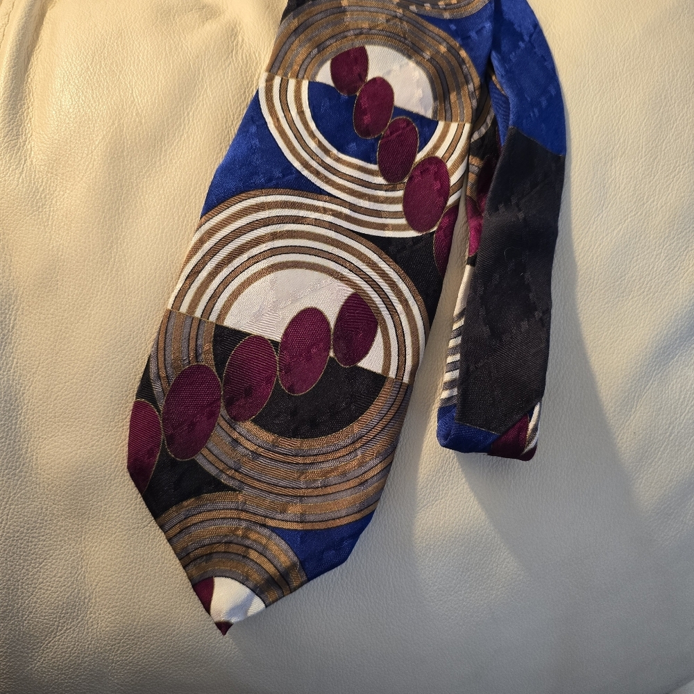 Zeidler and Zeidler Multicolor Geometric Patterned 59" Men's Necktie Tie